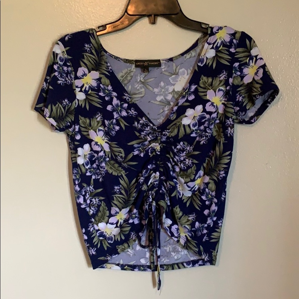 Flower Pattern Crop Top